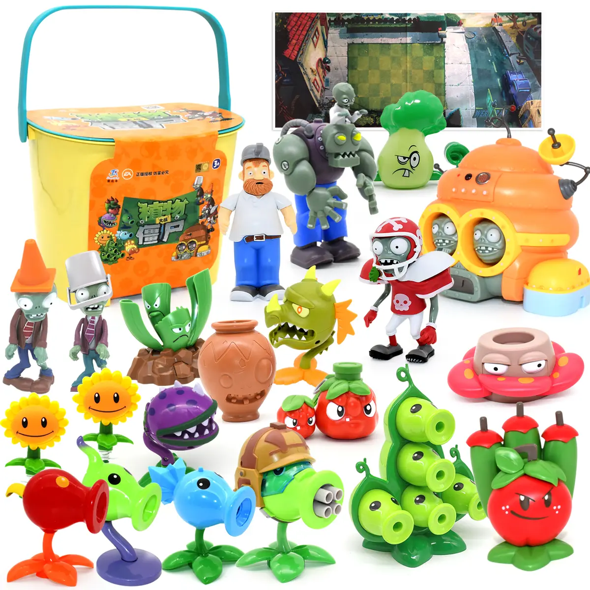 New Role PLANTS VS ZOMBIES 2 PVZ Toys Full Set Gift For Boys Box-packed Children's Dolls Action Figure Model Present Map