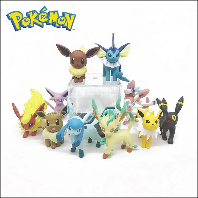 Pokemon 4 - 6 Cm Charmander Popplio Litten Pikachu Rowlet Treecko Eevee Fennekin Greninja Anime Action Figure Dolls Toy