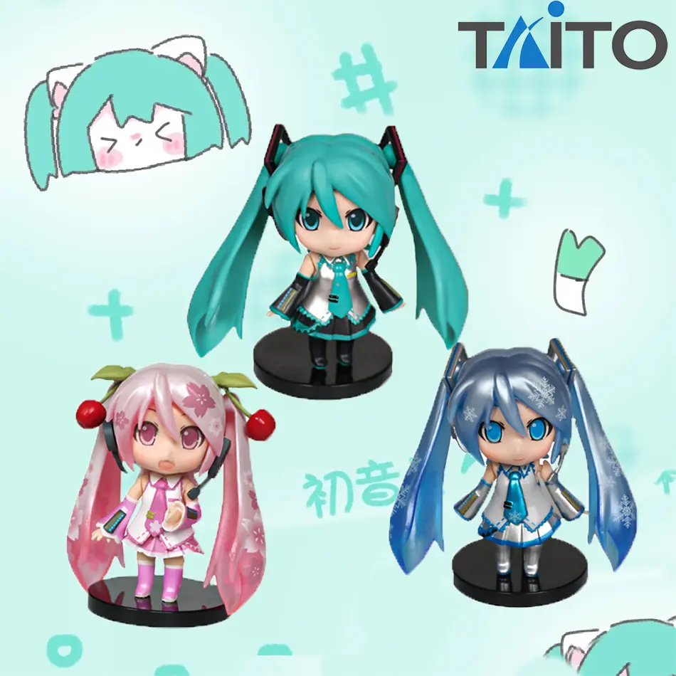 Hot Hatsune Miku Anime Figure Pink Dress PVC Model Action Toys Cherry Pink Cherry Blossom Decoration Collect Gifts