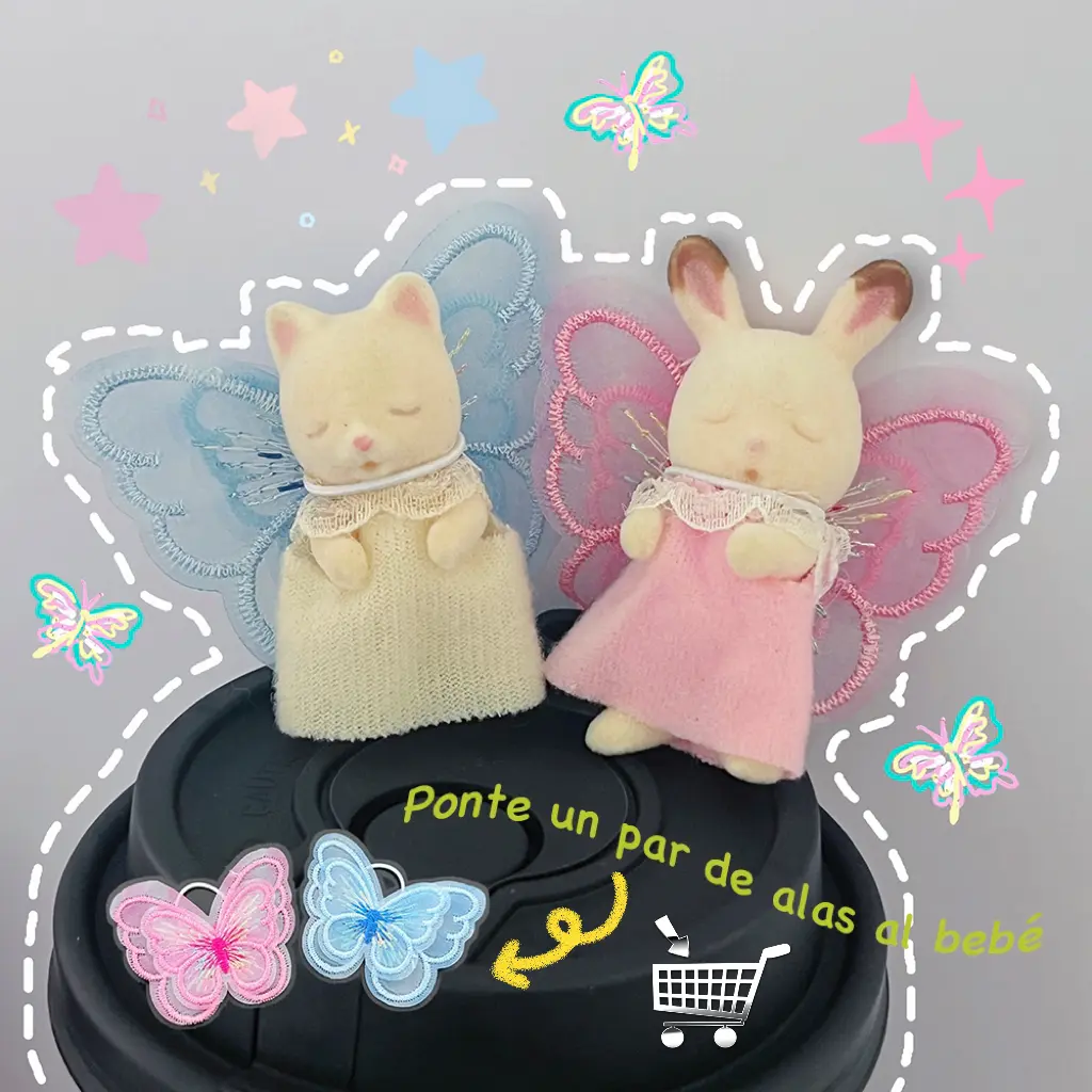 Kawaii Forest Family Anime Figure Doll Mini Accessory Wings Ternurines Clothes Accessory