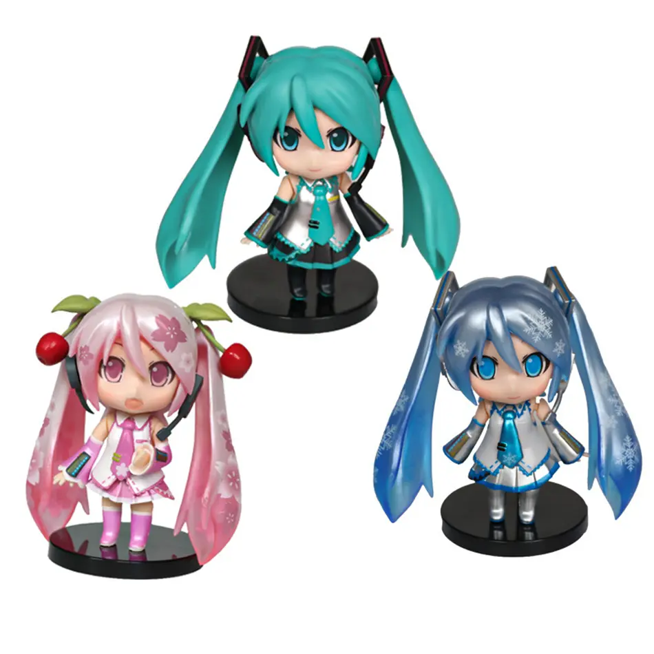 Hot Hatsune Miku Anime Figure Pink Dress PVC Model Action Toys Cherry Pink Cherry Blossom Decoration Collect Gifts
