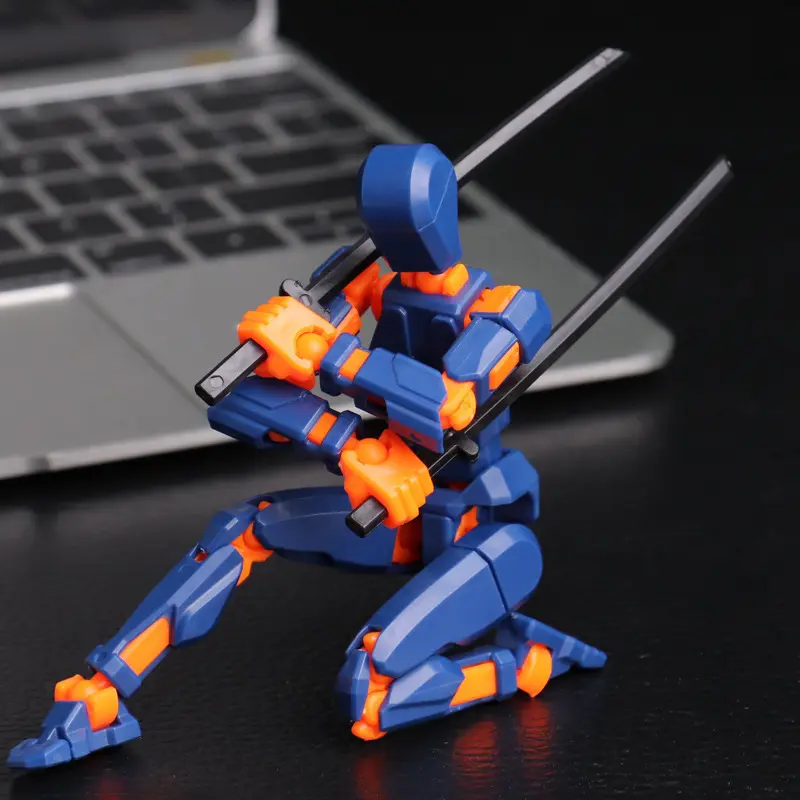 DIY Multi-Jointed Movable Shapeshift Robot Ornaments 3D Printed Mannequin Lucky Character Action Figures Toys for Kids Gift