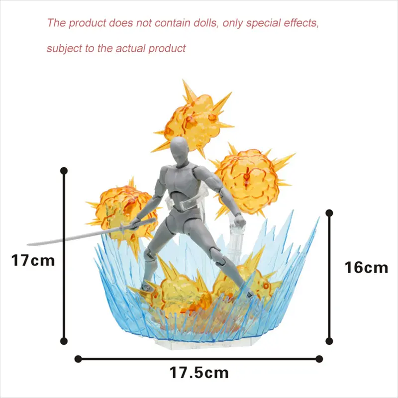 Whirlwind Lightning Aeration Cracking Explosion Scene Model Special Effects Decoration with Bracket for Model Action  Toy Figure