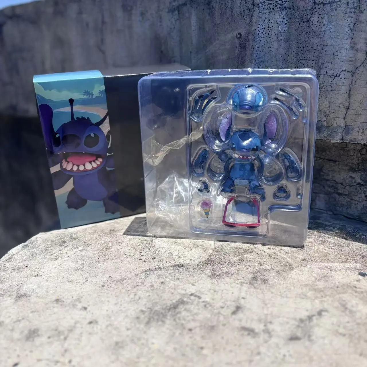 12cm Articulated Joints Moveable Stitch Lilo PVC Figure Collectible Model Toys for Children