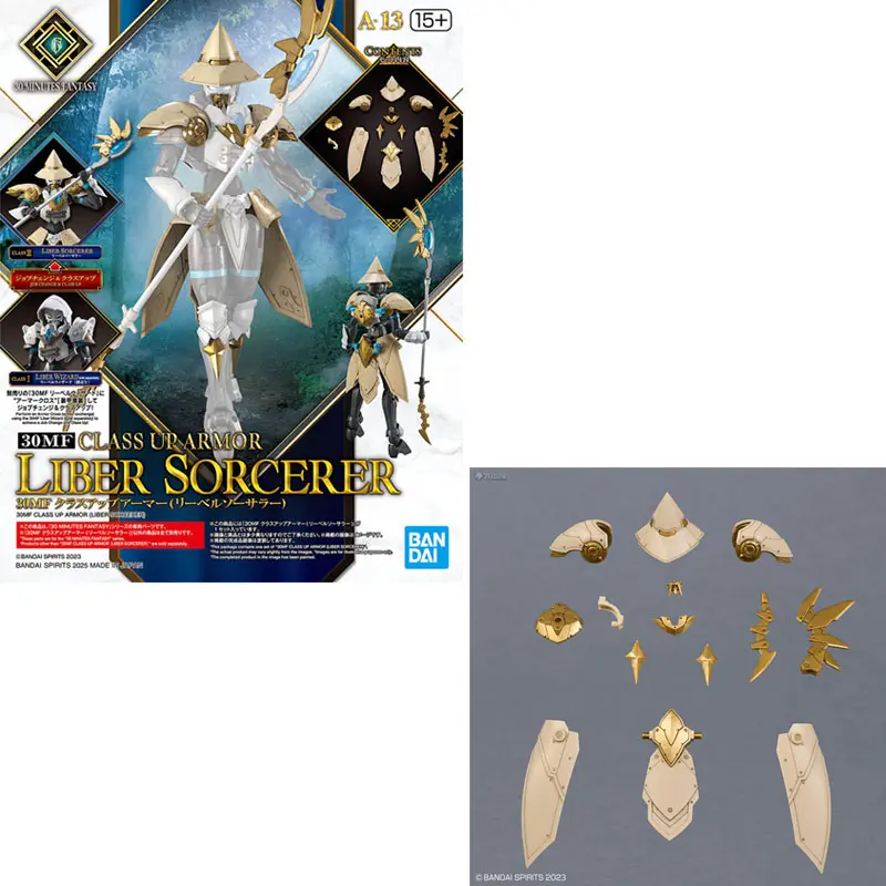 Bandai Genuine 30MF LIBER WIZARD CLASS UP ARMOR LIBER SORCERER ENCHANTER Anime Action Figure Assembly Model Toys Gift Children