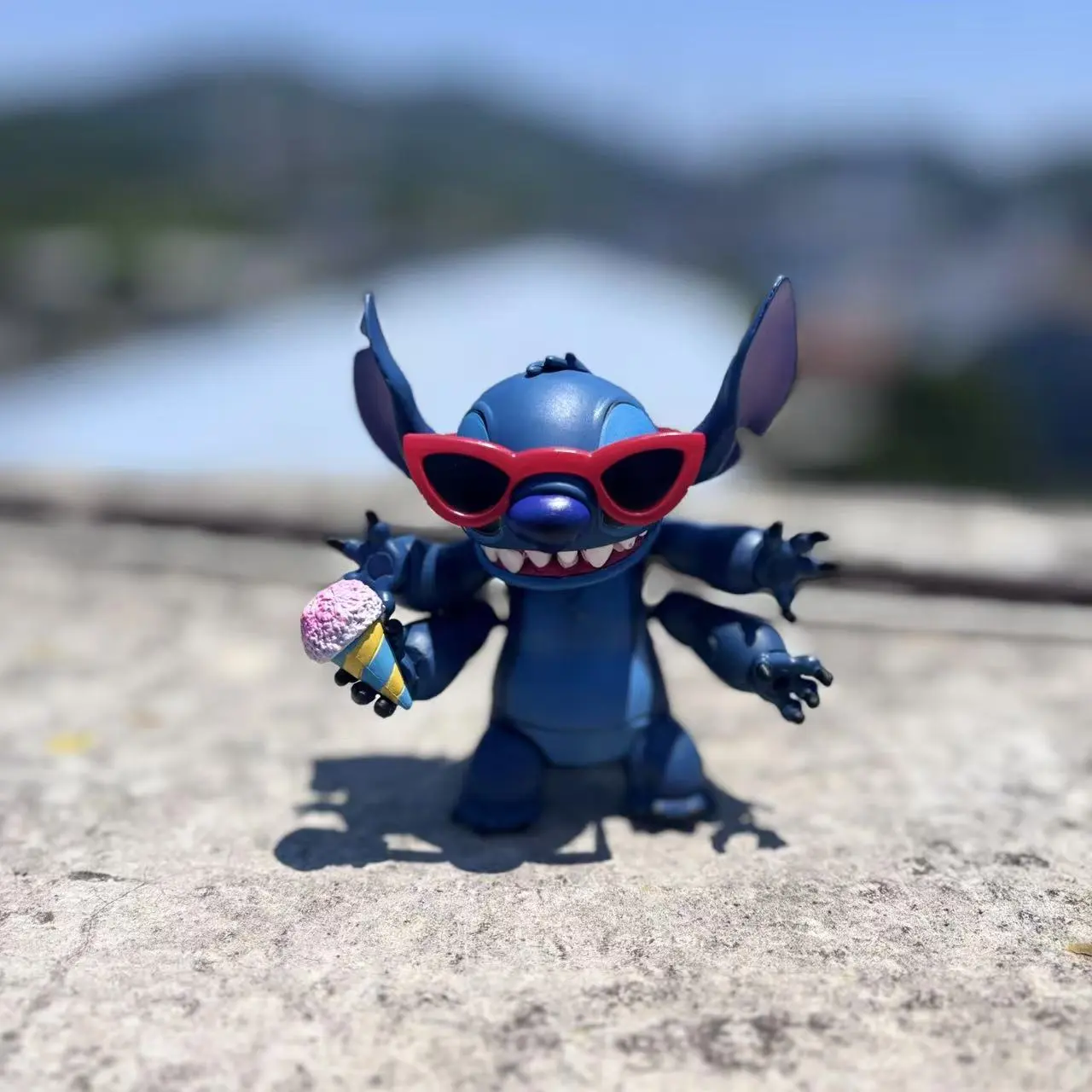 12cm Articulated Joints Moveable Stitch Lilo PVC Figure Collectible Model Toys for Children