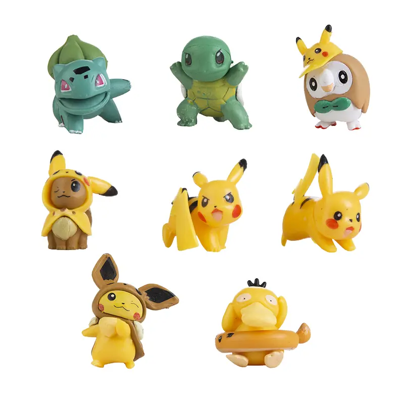 New 3-8CM Pokemon Hot Cartoons Movie  Anime Figure Pikachu Vulpix  Eevee Venusaur Collection Pet Action Model Toys Gifts