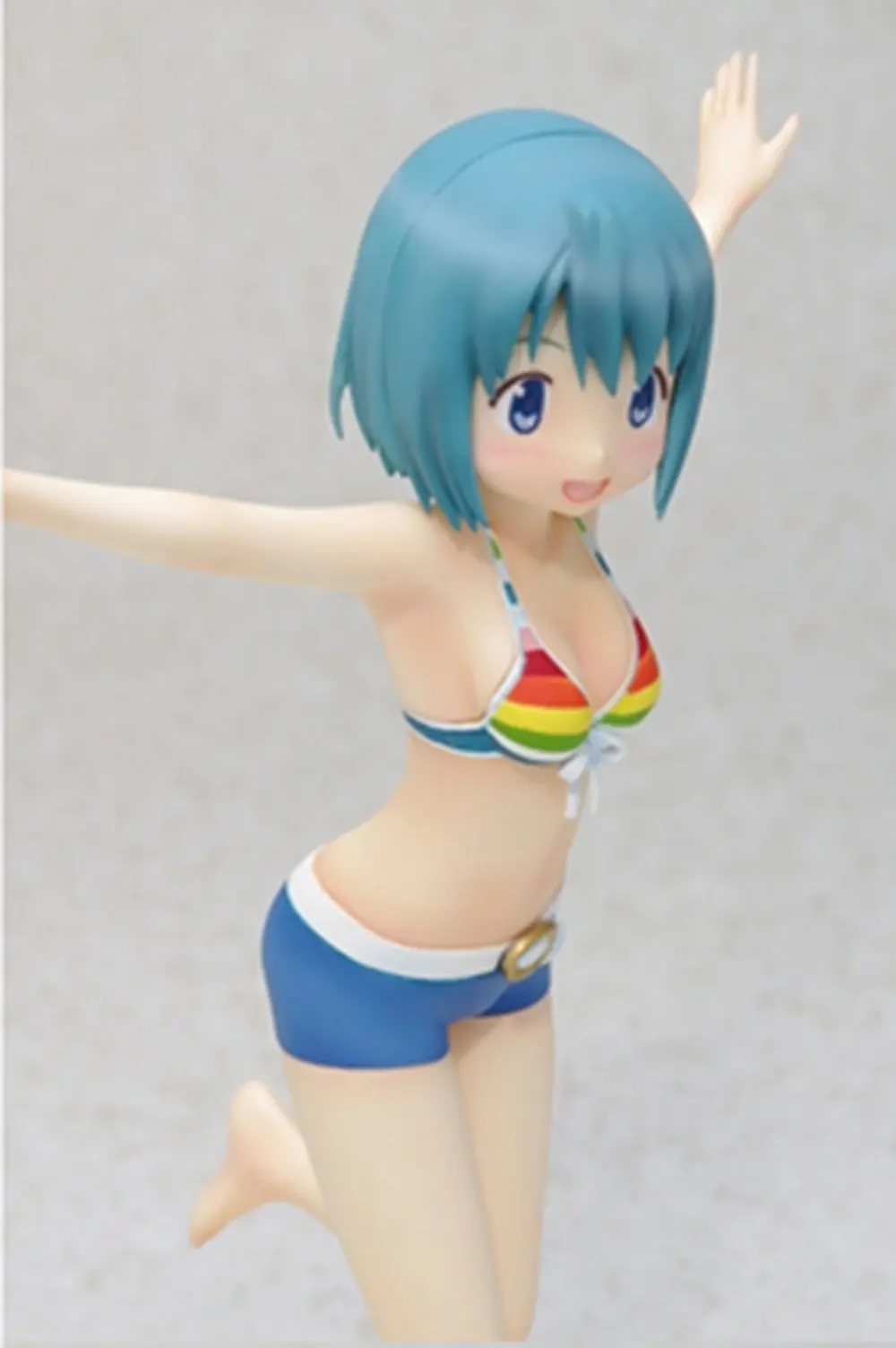 17CM Anime Mahou Shoujo Madoka Magica Miki Sayaka Figure Beach Queens 1/10 Swimsuit Ver Model Toy Gift Collection Aciton Figure