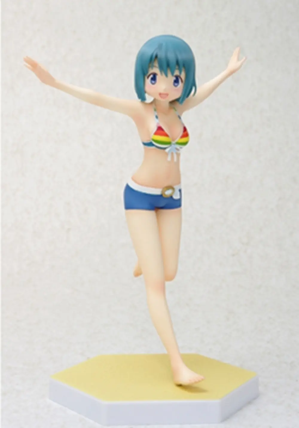 17CM Anime Mahou Shoujo Madoka Magica Miki Sayaka Figure Beach Queens 1/10 Swimsuit Ver Model Toy Gift Collection Aciton Figure