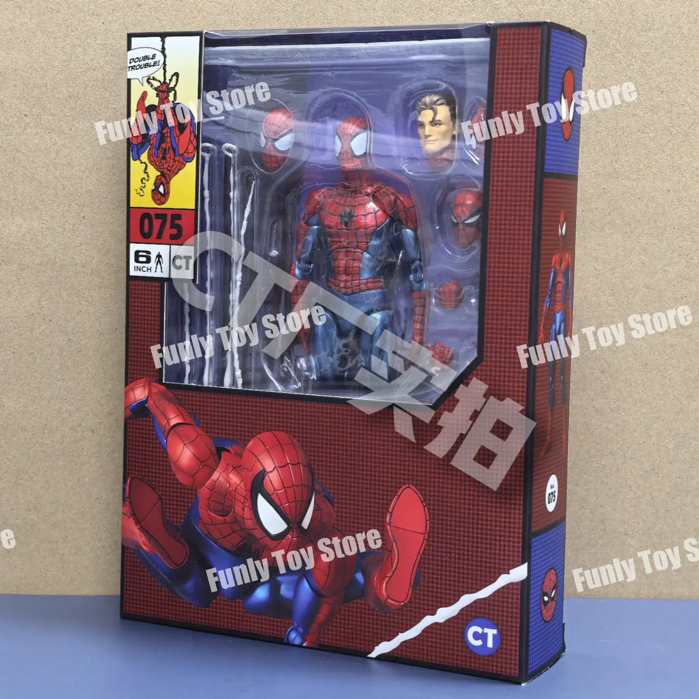 In Stock Ct Toys Spiderman Figure Mafex 075 The Anazing Spider-Man Comic Ver Mafex 185 Anime Action Figure Figurine Gifts Toys