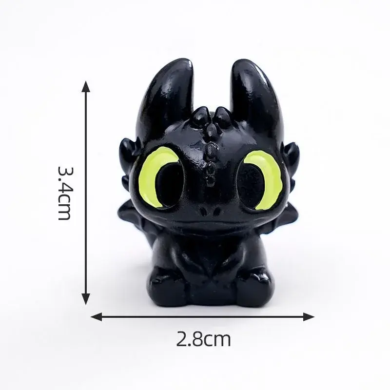 Toothless Cartoo Figure Desktop Decoration Small Ornament Creative Car Diy Accessories Toys Gifts