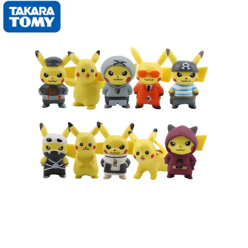 Bulk Buy Lot Pokemon Cartoons Movie Anime Figures Pikachu Snorlax Eevee High Quality Action Pet Model Toy Children Christma Gift