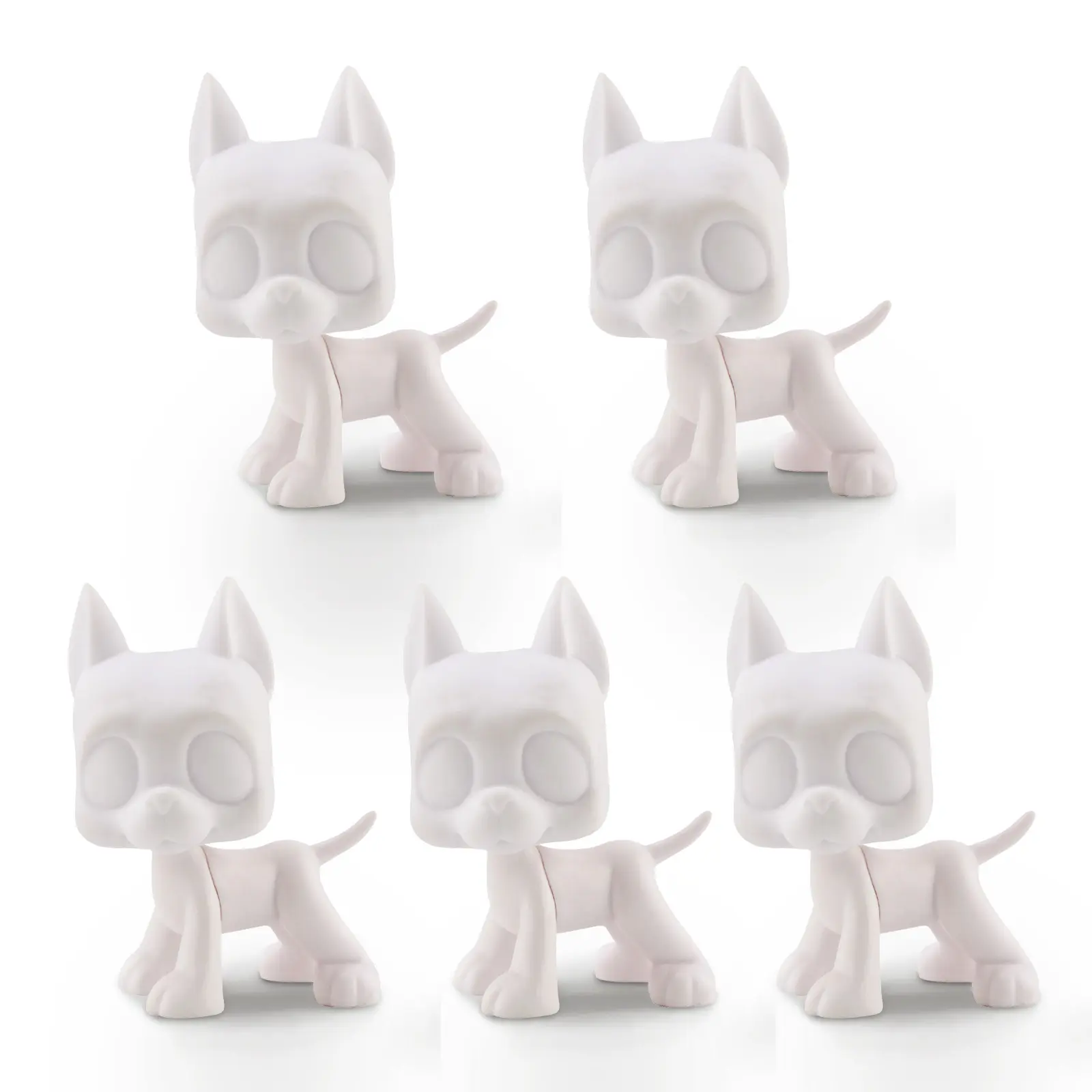 Custom White Bases,5pcs DIY White Molds for Design by Yourself Multiple Model Base Choices