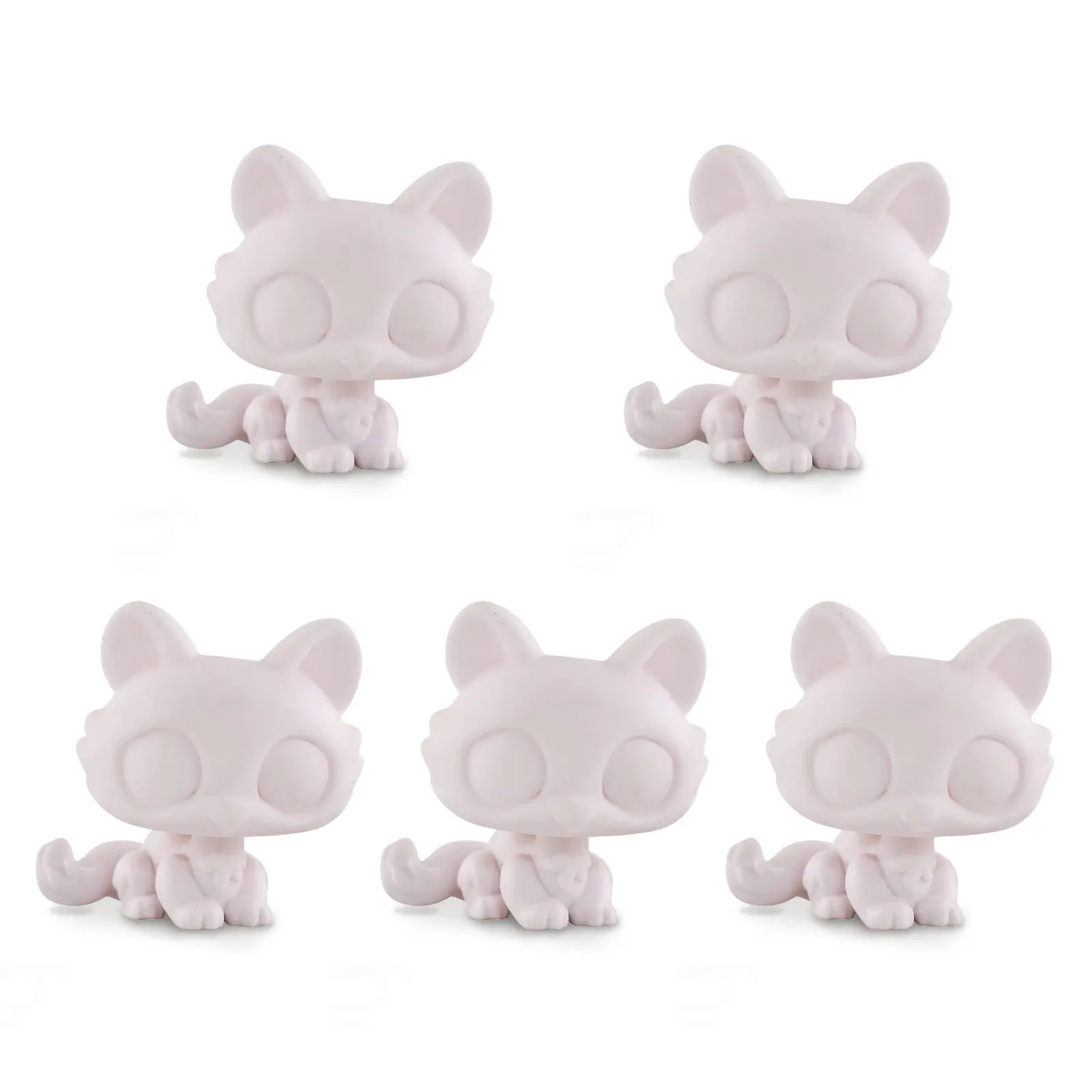 Custom White Bases,5pcs DIY White Molds for Design by Yourself Multiple Model Base Choices