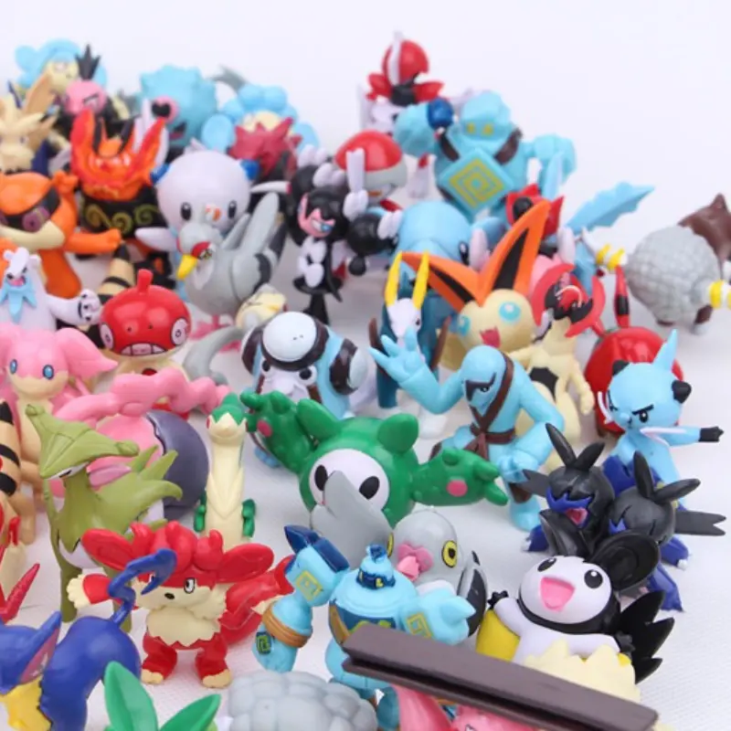 24-144Pcs Pokemon Anime Cartoon Figure Pikachu Different Style Action Model 2-3CM Not Repeating Mini Model Toy Birthday Gifts
