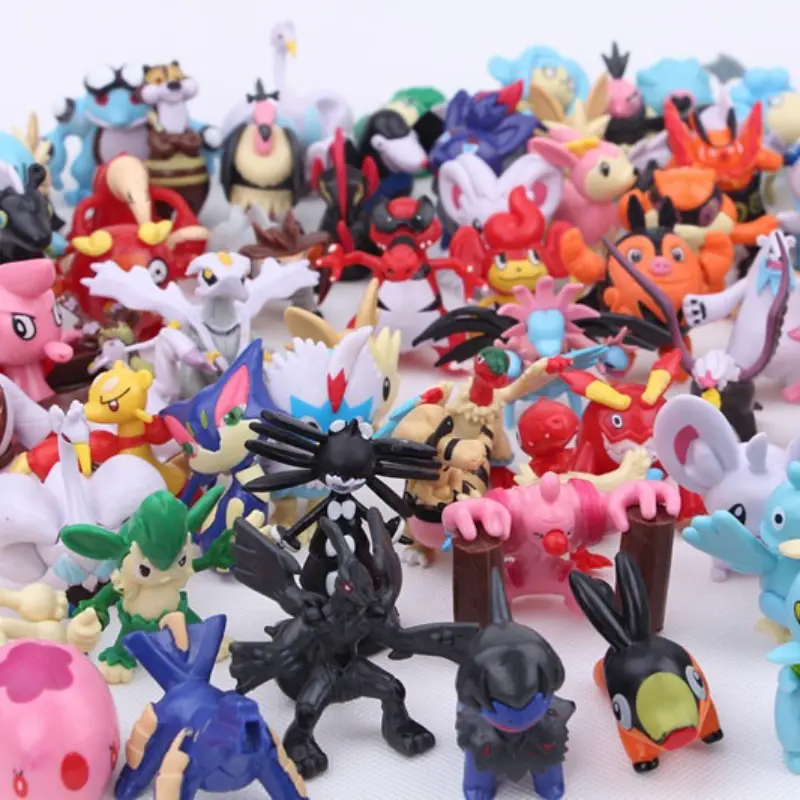 24-144Pcs Pokemon Anime Cartoon Figure Pikachu Different Style Action Model 2-3CM Not Repeating Mini Model Toy Birthday Gifts