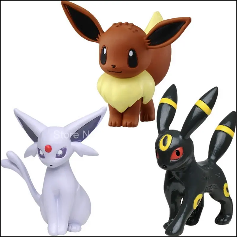 Pokemon Eevee Family Figure Toys Model Collection Eevee Action Toys for Children Birthday Gifts