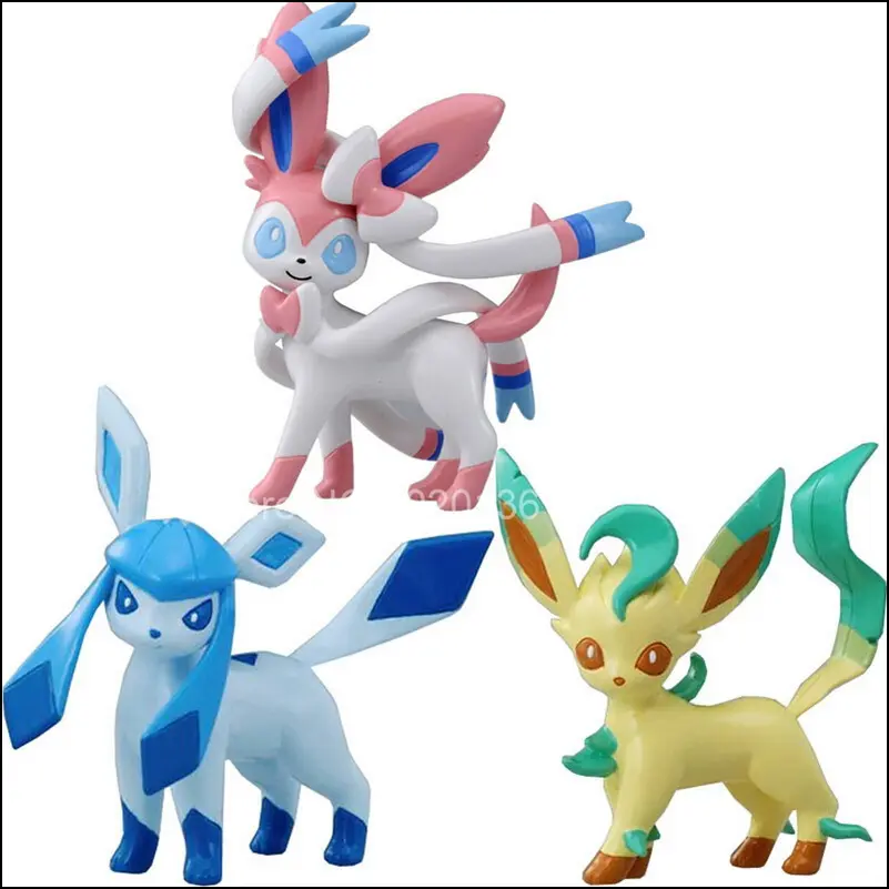 Pokemon Eevee Family Figure Toys Model Collection Eevee Action Toys for Children Birthday Gifts