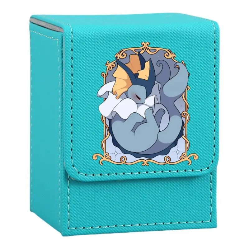 Anime Sylveon Card Case Umbreon Eevee Jolteon Vaporeon Ptcg Diy Window Series Leather Action Toy Figure Game Collection Box