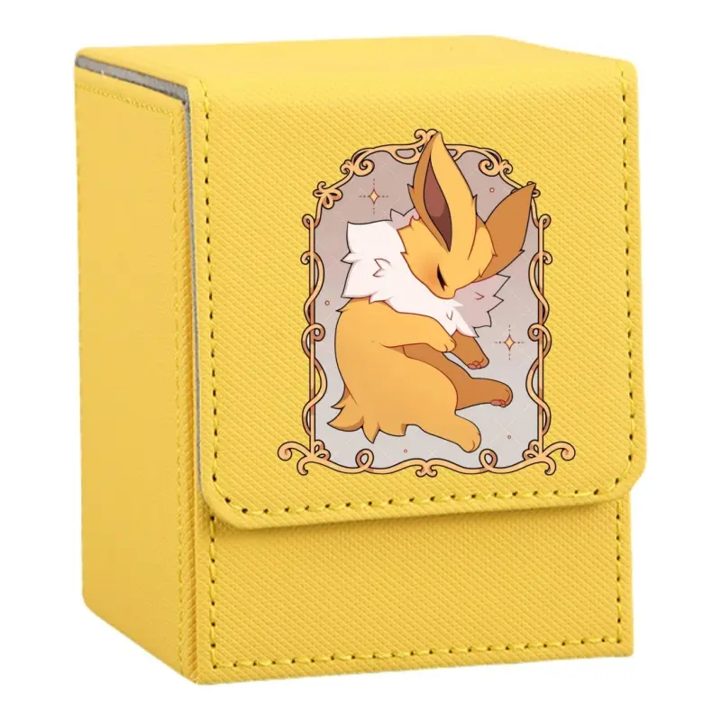 Anime Sylveon Card Case Umbreon Eevee Jolteon Vaporeon Ptcg Diy Window Series Leather Action Toy Figure Game Collection Box