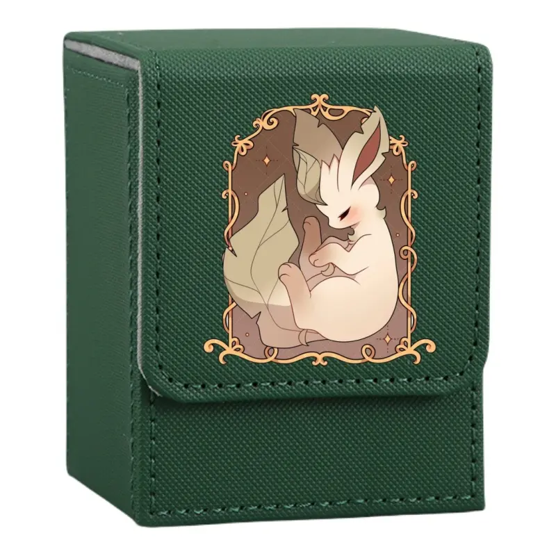 Anime Sylveon Card Case Umbreon Eevee Jolteon Vaporeon Ptcg Diy Window Series Leather Action Toy Figure Game Collection Box