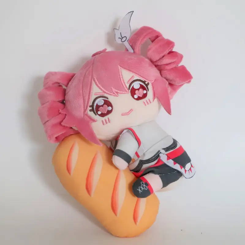 25cm Kasane Teto with Baguette Plush Toy Soft Doll Stuffed Plushies Figure Anime Cosplay Cartoon Birthday Present Gift Fans Girl