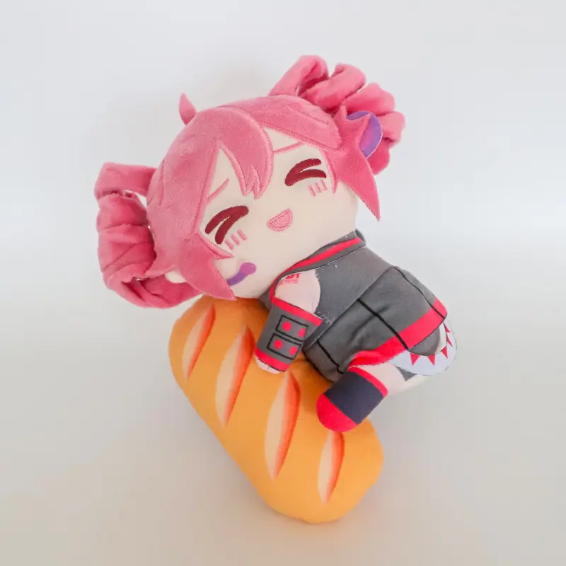 25cm Kasane Teto with Baguette Plush Toy Soft Doll Stuffed Plushies Figure Anime Cosplay Cartoon Birthday Present Gift Fans Girl