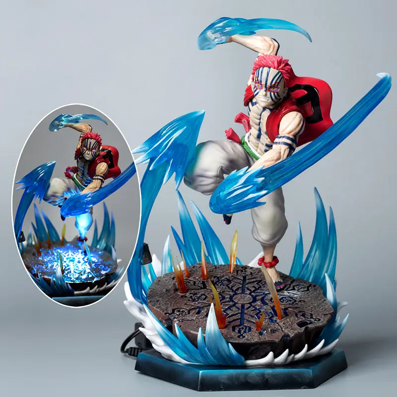 Anime Demon Slayer Akaza Figures Rengoku Kyoujurou Kokushibo Action Figure PVC Figurine Model Ornament Collectible Table Crafts