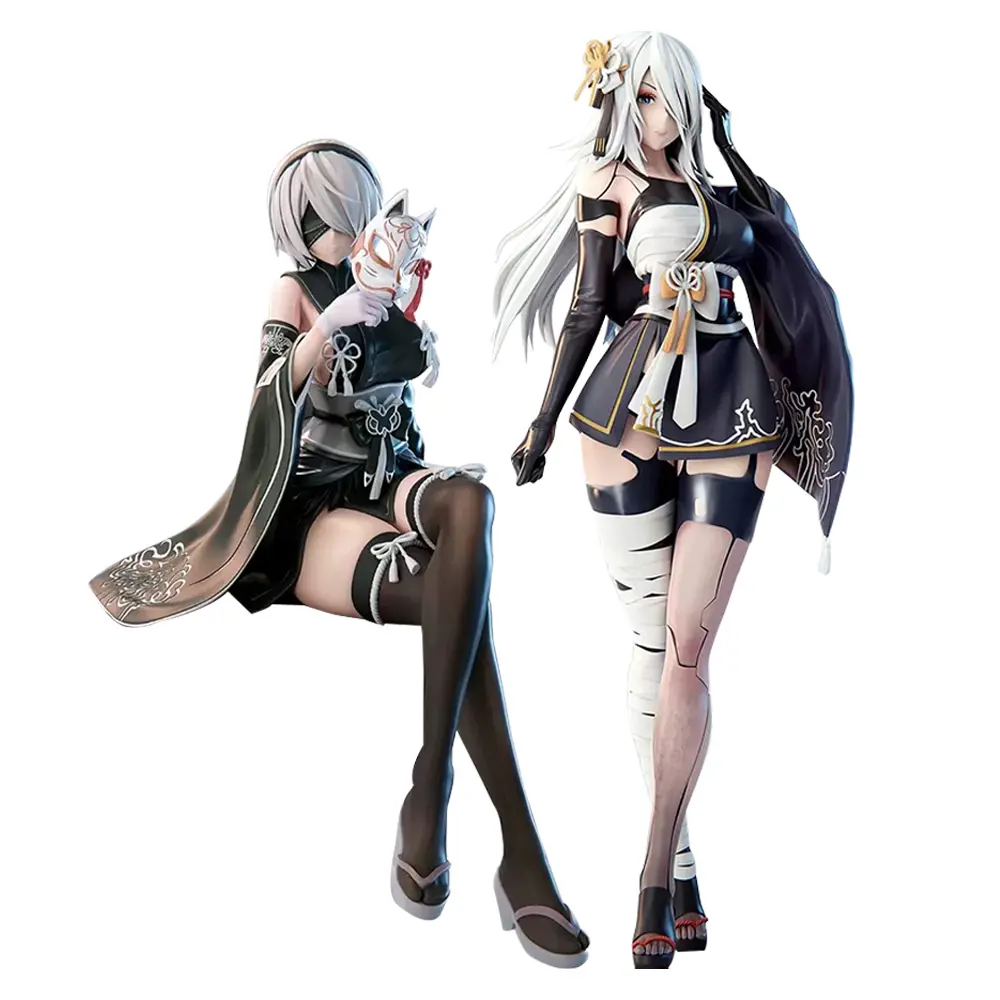 Anime 2Byorha figure Kimono Standing A2 Action Figures 2B figurine Doll PVC Beauty Girl Model Toys Collection Statue Gifts