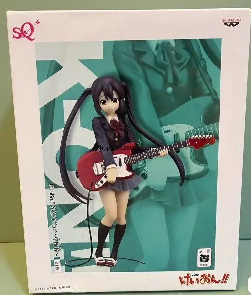 BANDAI Original SQ K-ON！Hirasawa Yui Akiyama Mio Nakano Azusa Tainaka Ritsu Anime Action Figures Ornaments Model Gift