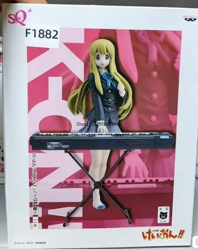 BANDAI Original SQ K-ON！Hirasawa Yui Akiyama Mio Nakano Azusa Tainaka Ritsu Anime Action Figures Ornaments Model Gift