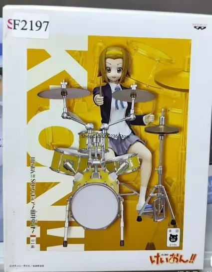 BANDAI Original SQ K-ON！Hirasawa Yui Akiyama Mio Nakano Azusa Tainaka Ritsu Anime Action Figures Ornaments Model Gift