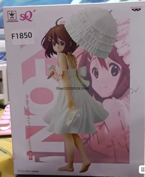 BANDAI Original SQ K-ON！Hirasawa Yui Akiyama Mio Nakano Azusa Tainaka Ritsu Anime Action Figures Ornaments Model Gift