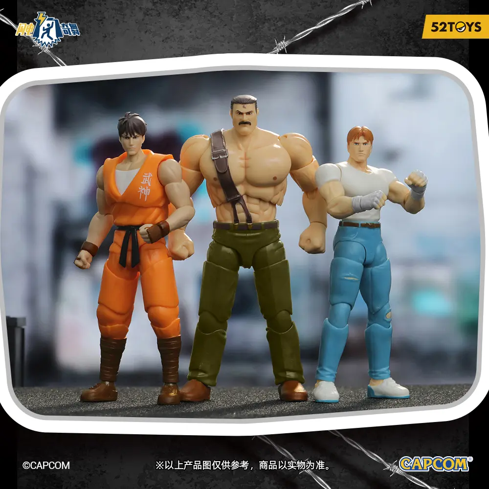 52TOYS Action Figure CAPCOM Final Fight, 1PC Collectible Desktop Decoration, Creative Gift for Birthday, 3.75inch/10cm