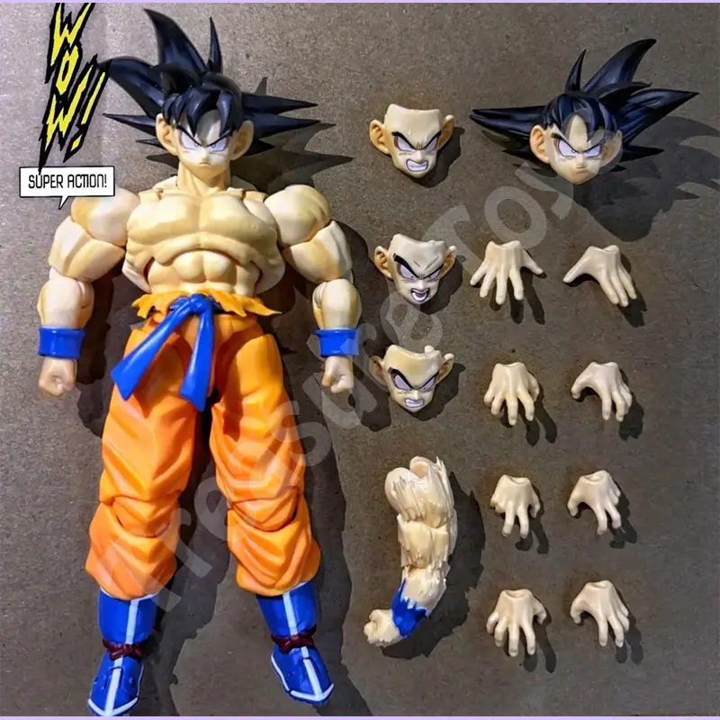Wow Super Action Studio Son Goku Figure Dragon Ball Z SHF Super Saiyan Son Goku Kaiouken Anime Action Figure Model Toys Gifts