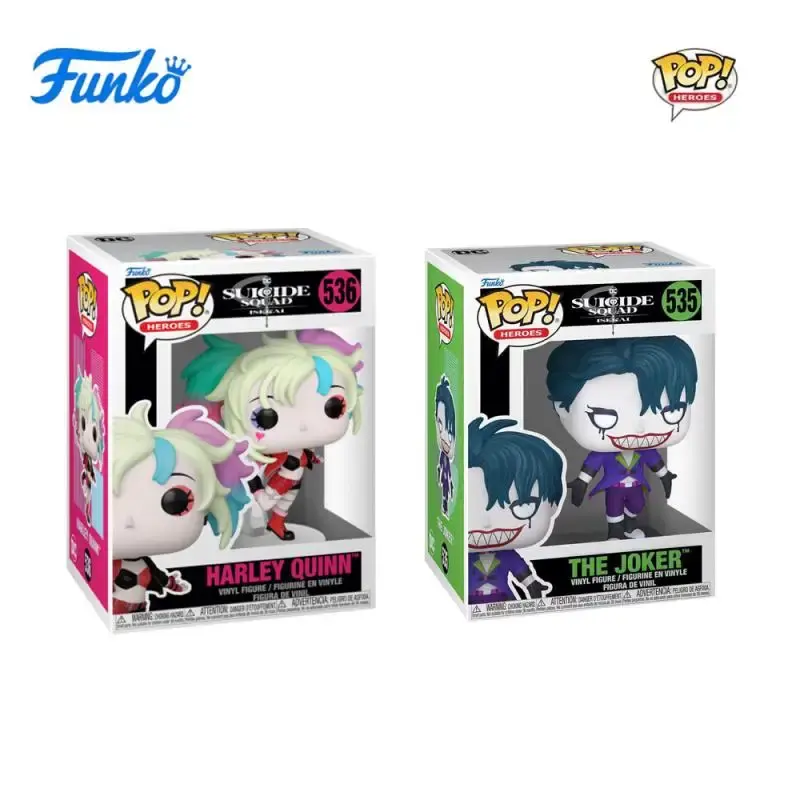 Cute FUNKO POP Original Anime Cartoon Suicide Squad Another World Halle joker Toy Figures Collection Model Toys birthday Gifts ﻿