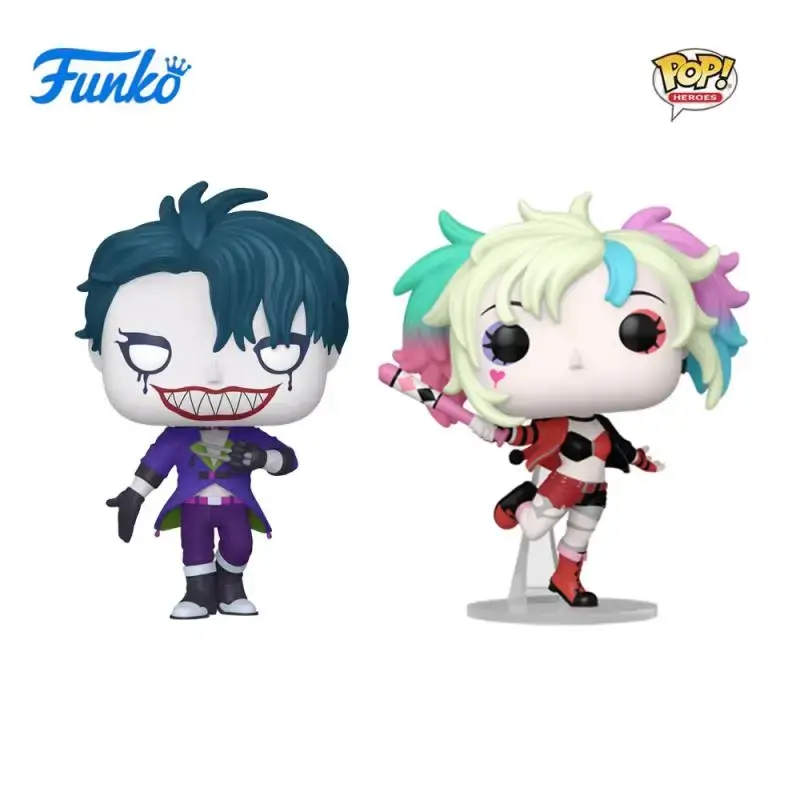 Cute FUNKO POP Original Anime Cartoon Suicide Squad Another World Halle joker Toy Figures Collection Model Toys birthday Gifts ﻿