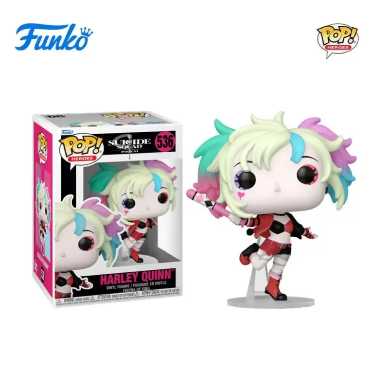 Cute FUNKO POP Original Anime Cartoon Suicide Squad Another World Halle joker Toy Figures Collection Model Toys birthday Gifts ﻿