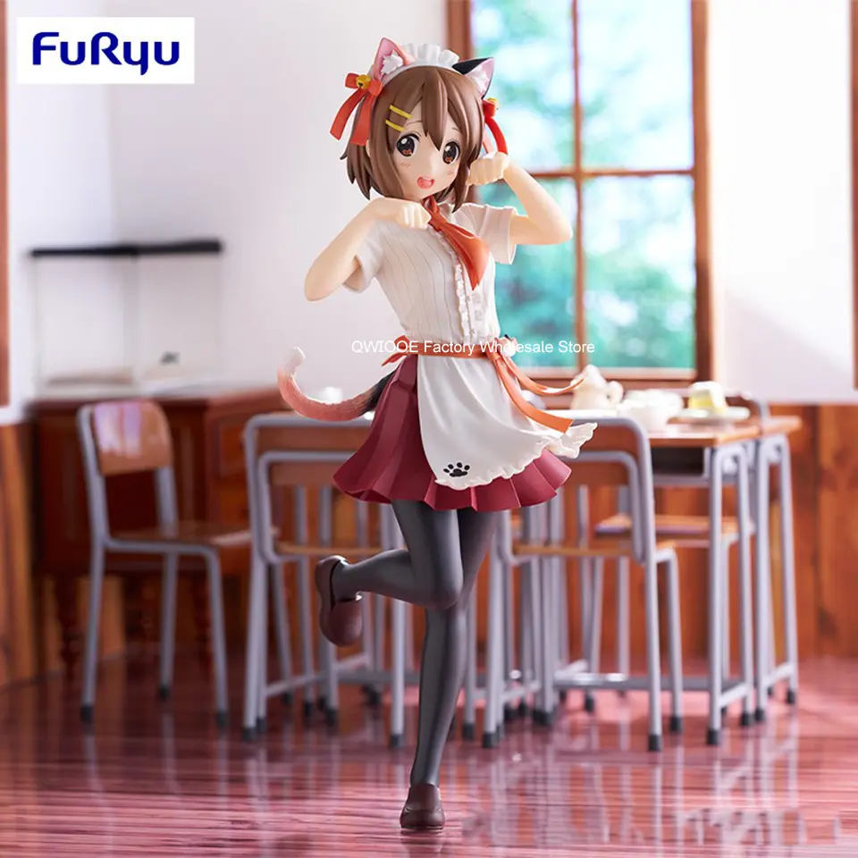 Original Genuine FuRyu K-ON 22cm Yui Hirasawa Anime Action Figure Toys Doll Collection Christmas Gift Droppshiping QWIOOE