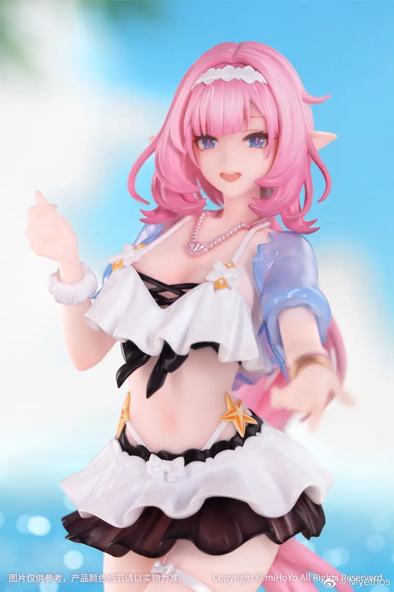 Genuine Game Honkai Impact 3 Elysia Figure 1/8 Anime Ornament Summer Rhapsody Action Figurine Cute Model Girl Doll Xmas Gift