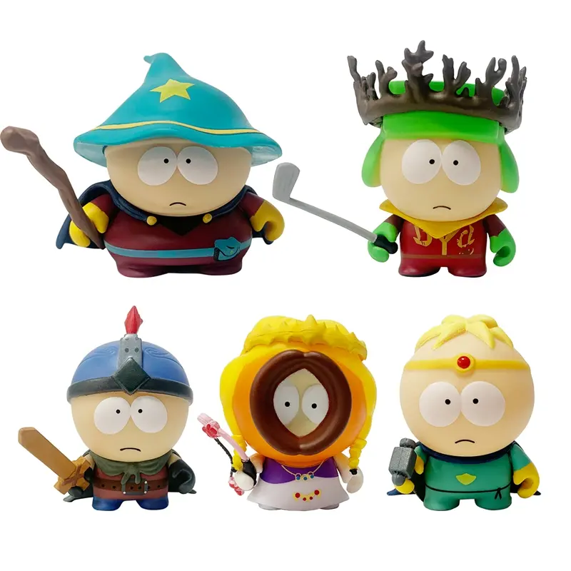 5Pcs/Set South Park Anime Figure The Stick of Truth Kenny McCormick Stan Marsh Cute Lovely Dolls American Band Ornaments
