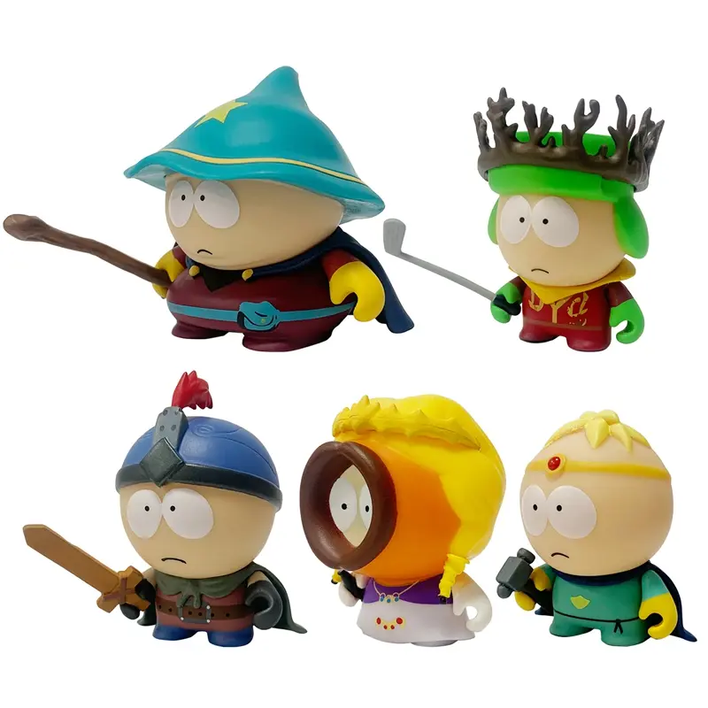 5Pcs/Set South Park Anime Figure The Stick of Truth Kenny McCormick Stan Marsh Cute Lovely Dolls American Band Ornaments