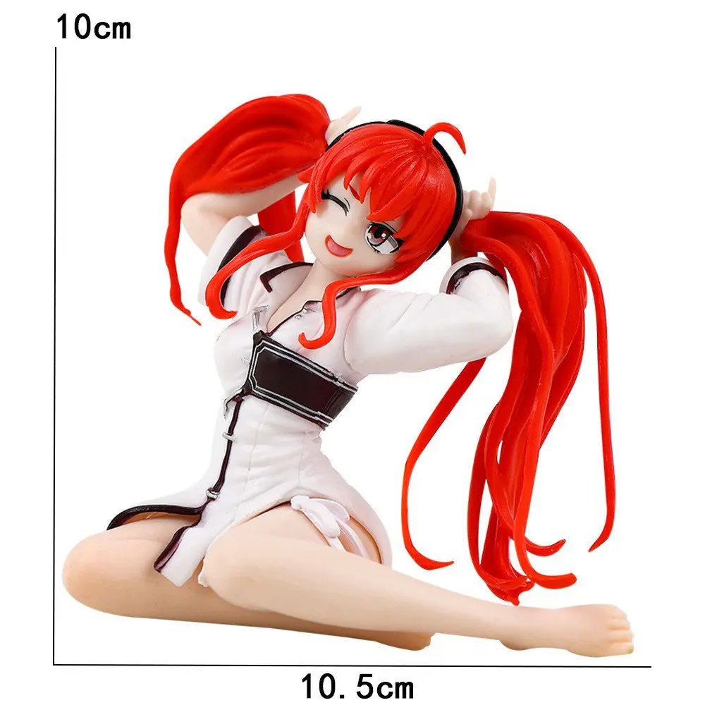 Hatsune Miku anime doll toy pink cherry blossom skirt sitting cute cartoon PVC movable model decoration collection ornaments