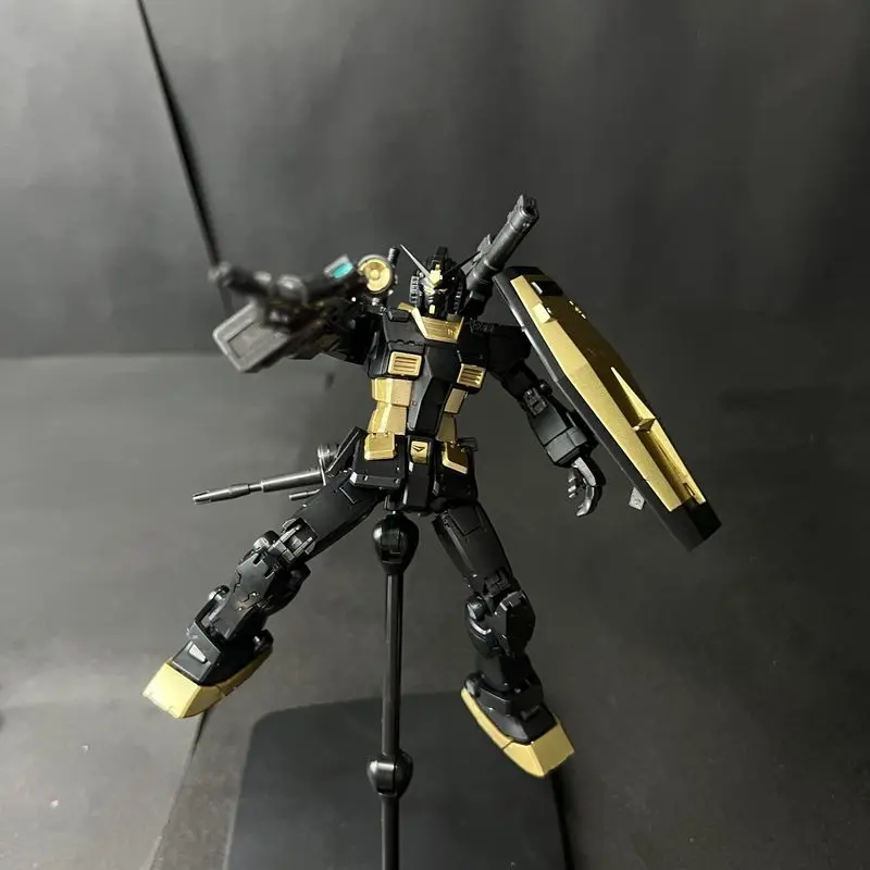 012 GTO Ganso Yuan Zu Black Gold Colour Scheme RX-78-2 HG 1/144 Assemble The Model Action Figure Decorative Toy Gift Collectible