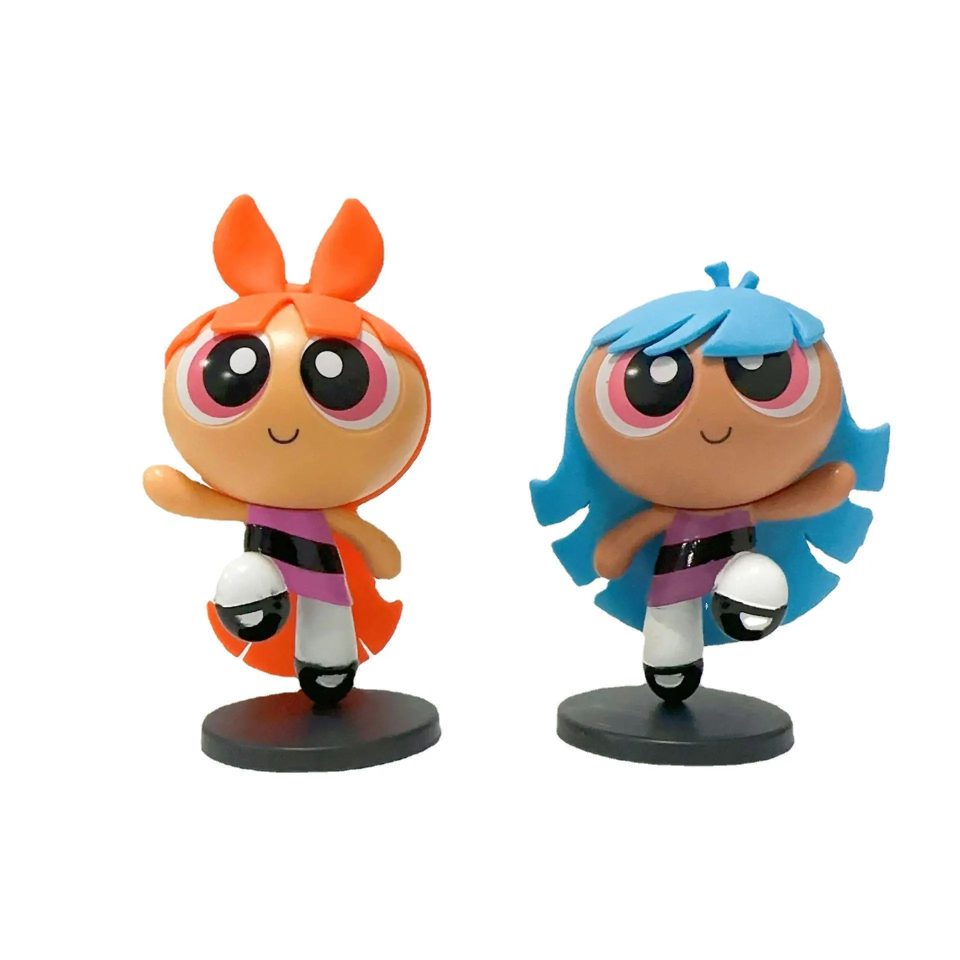 4pcs/set The Powerpuff Girls Action Figure Toy Collection Cartoon Model PVC Doll Gift