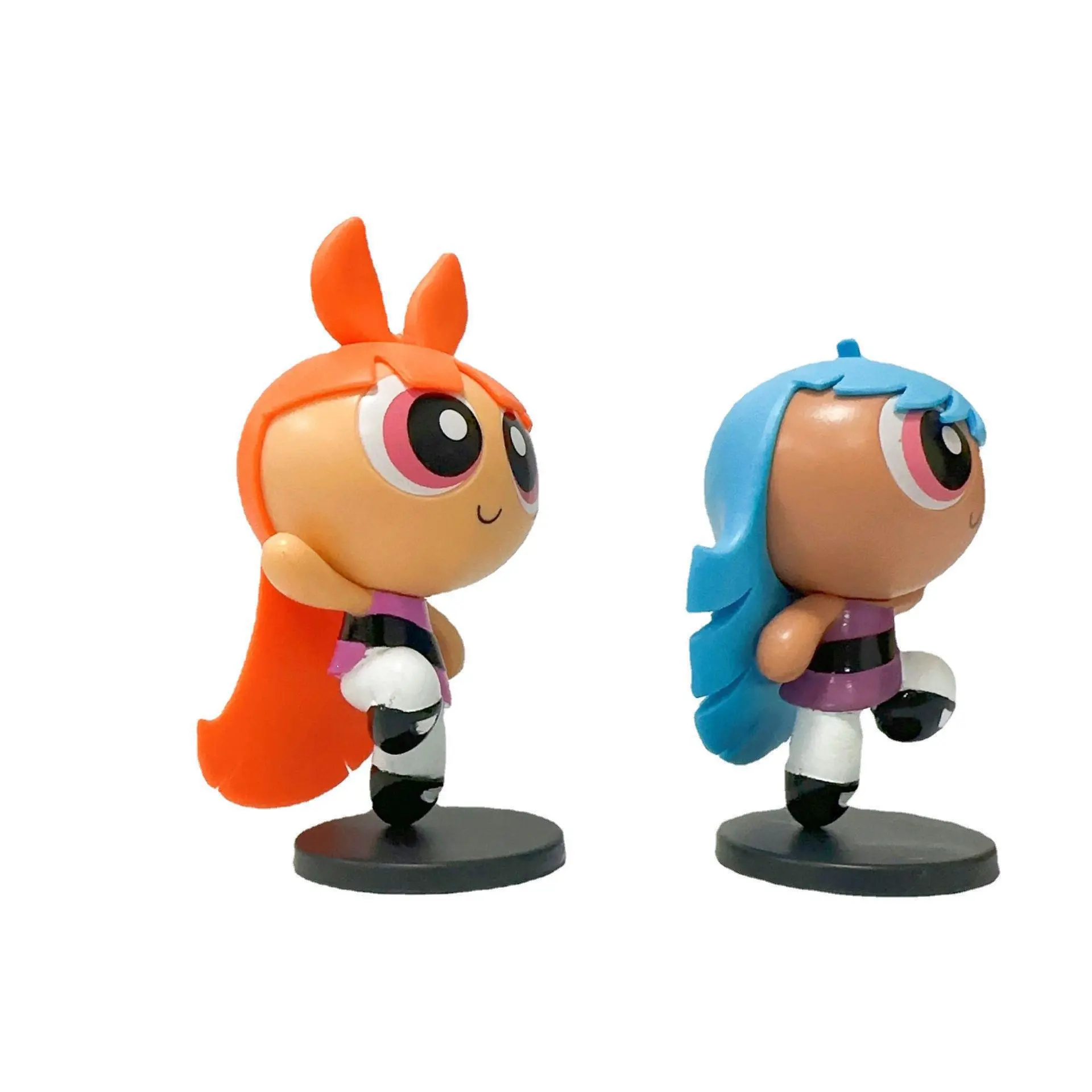 4pcs/set The Powerpuff Girls Action Figure Toy Collection Cartoon Model PVC Doll Gift