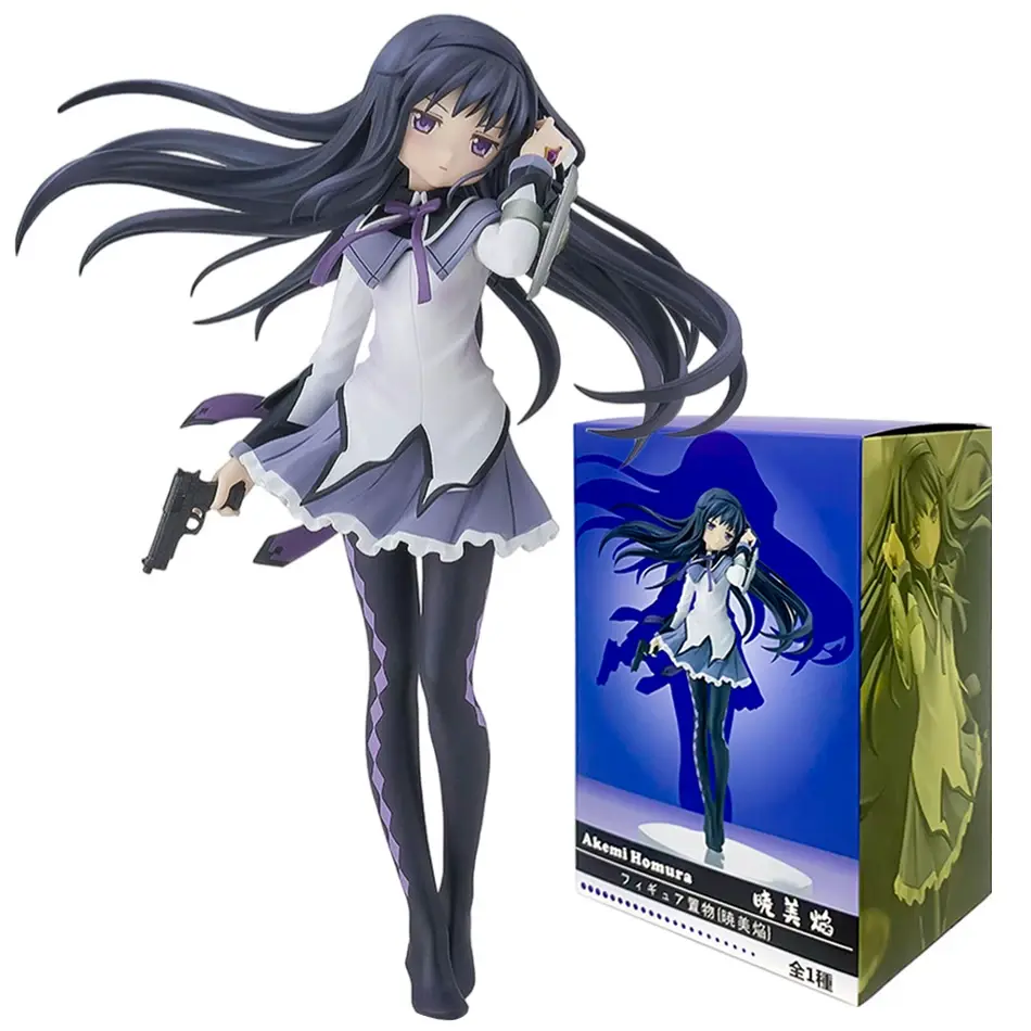 Anime Puella Magi Madoka Magica Figure 17cm Akemi Homura Action Figural Pvc Model Kawaii Decoration Doll Kids Toy Christmas Gift