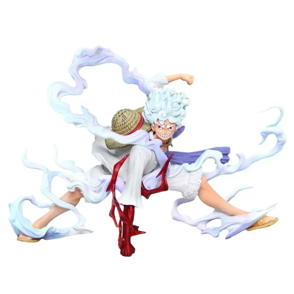 One Piece anime figures, Nika model, Gear 5 Luffy, Sun God design, PVC statue, decorative model, doll toys, 16 cm in height.