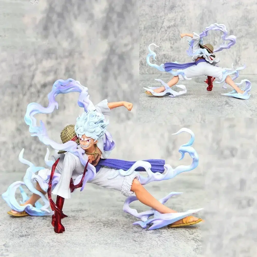 One Piece anime figures, Nika model, Gear 5 Luffy, Sun God design, PVC statue, decorative model, doll toys, 16 cm in height.