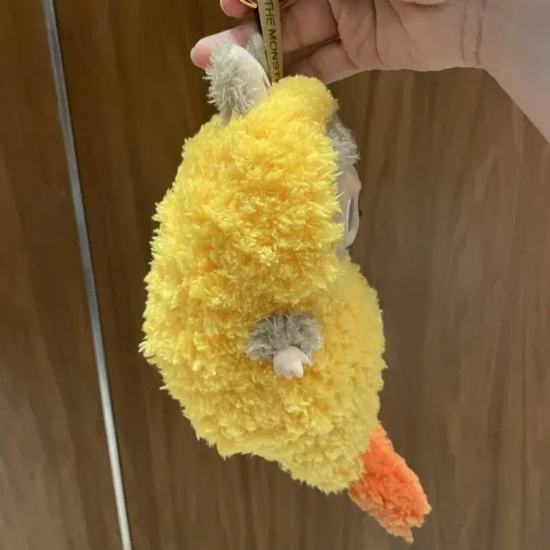 Labubu The Monster Fried Shrimp Costume Tempura Clothes 1:1 Original Replica Vinyl Doll Action Figure Bag Charm Pendant Gift
